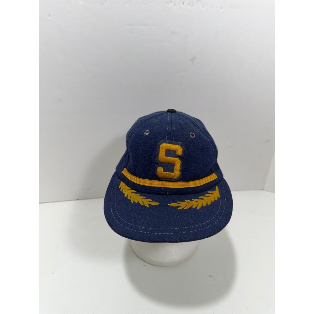 Vintage Seattle Pilots Mariners Fitted Roman Pro Wool Hat 1969 gold leaf S‎